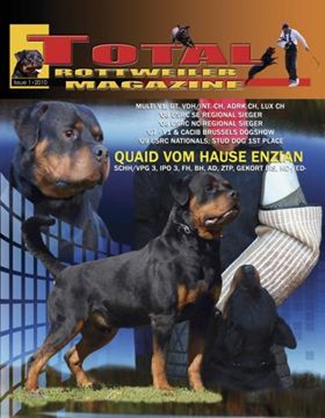 Quaid Vom Hause Enzian Total Rottweiler Magazine Cover